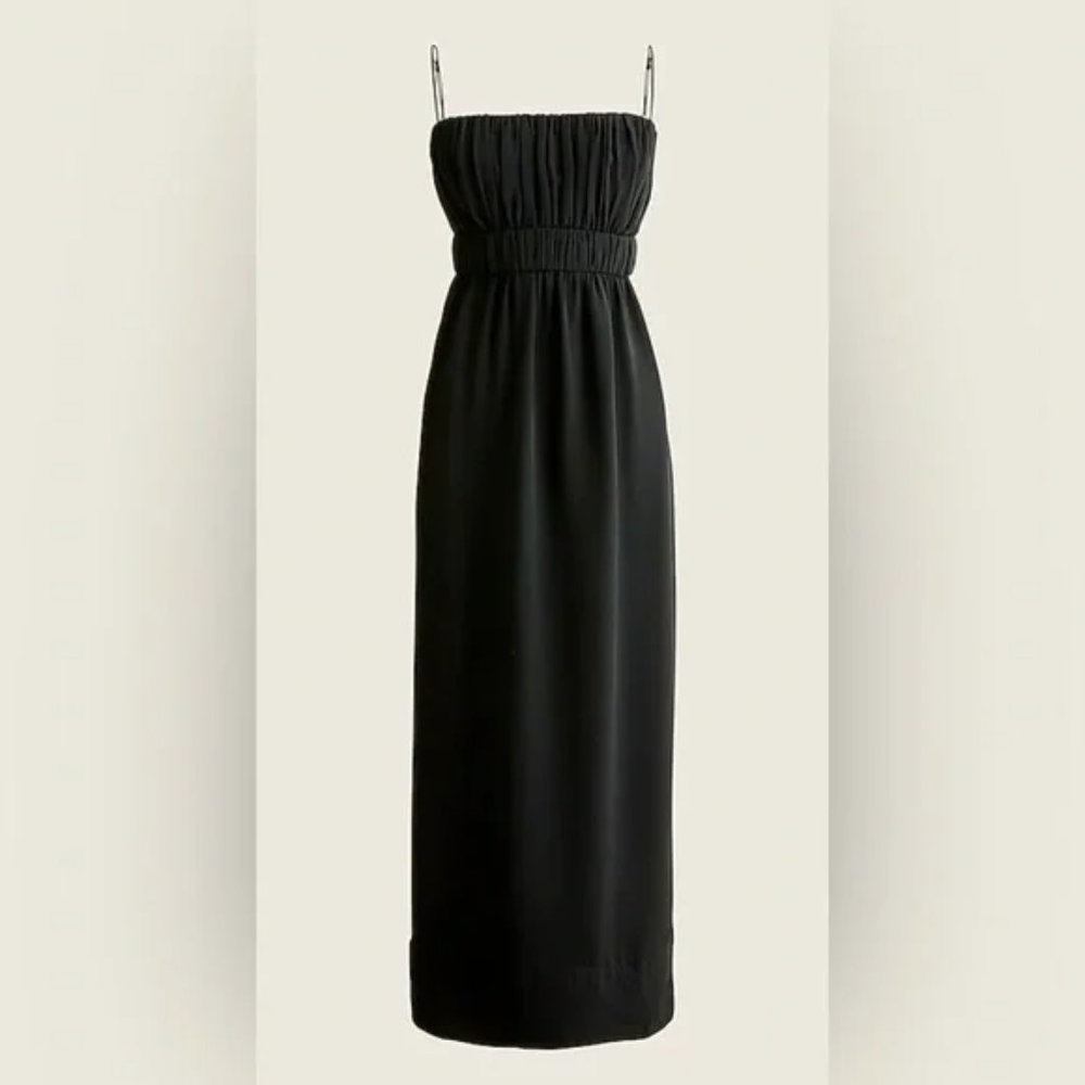 J Crew Silk Spaghetti Strap 100% Silk Dress Size 16